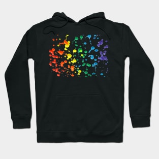 Rainbow Splatter Black Hoodie